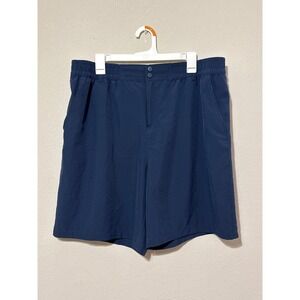 Burlebo Everyday Shorts Men's 2XL Navy Blue Athletic Performance Gym Casual USA